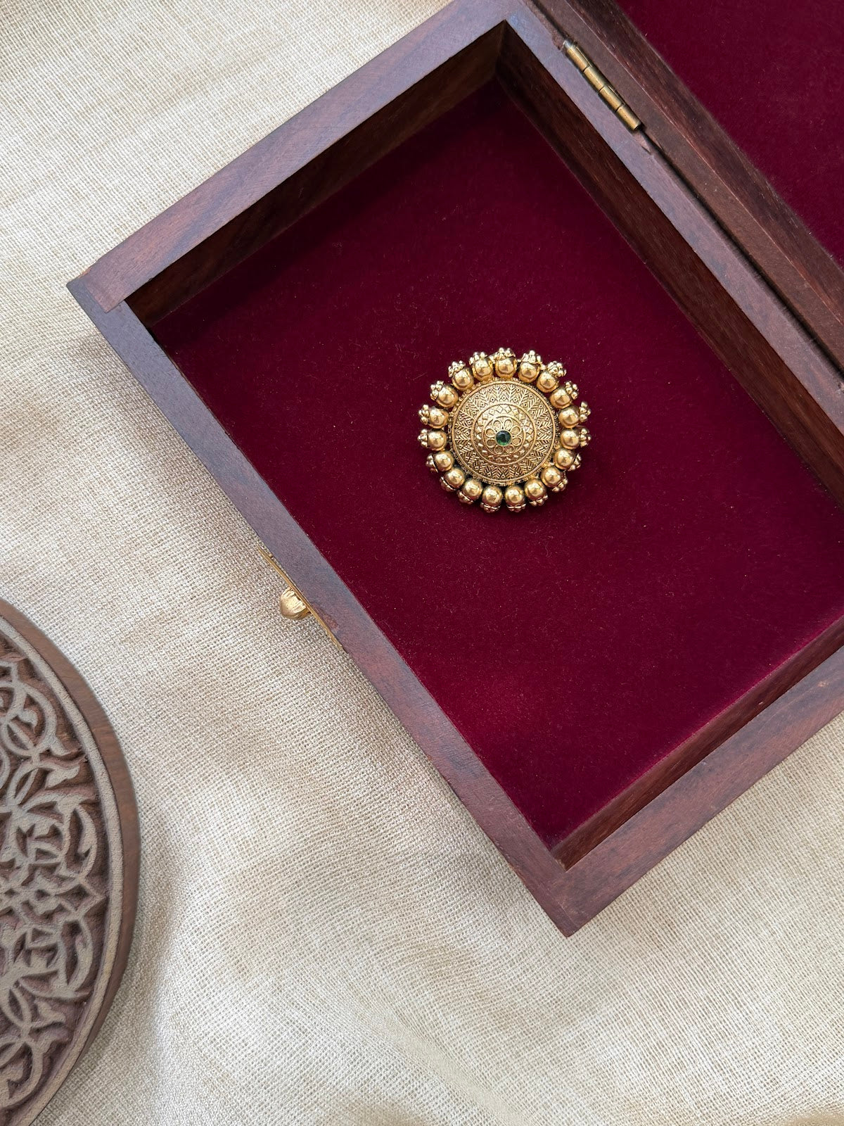 Elegant Antique Traditional Hair Pin | Gold Plated | HA409