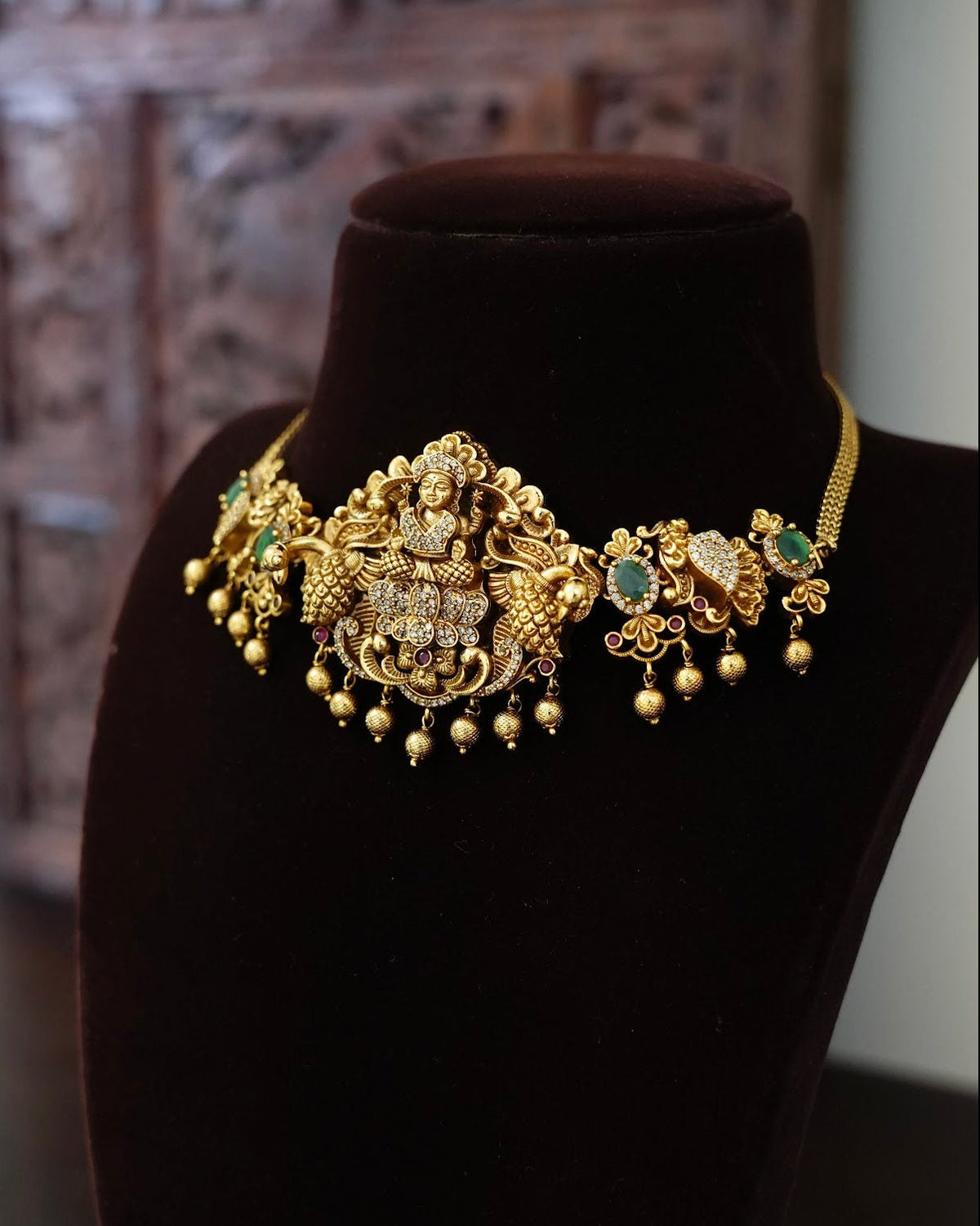 Royal Lakshmi Choker Set with Earrings | Heritage-Inspired Handmade | NC886