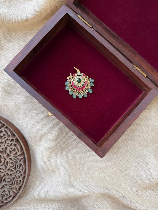 Elegant Jadau Kundan Maang Tikka | Handmade Gold Plated | MT368