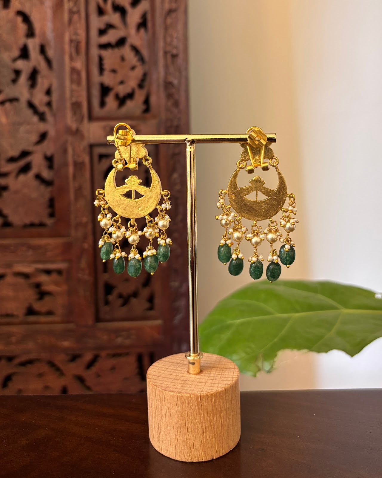 Floral Multicolor Jadau Kundan Earrings | Handmade Gold Plated | ER470