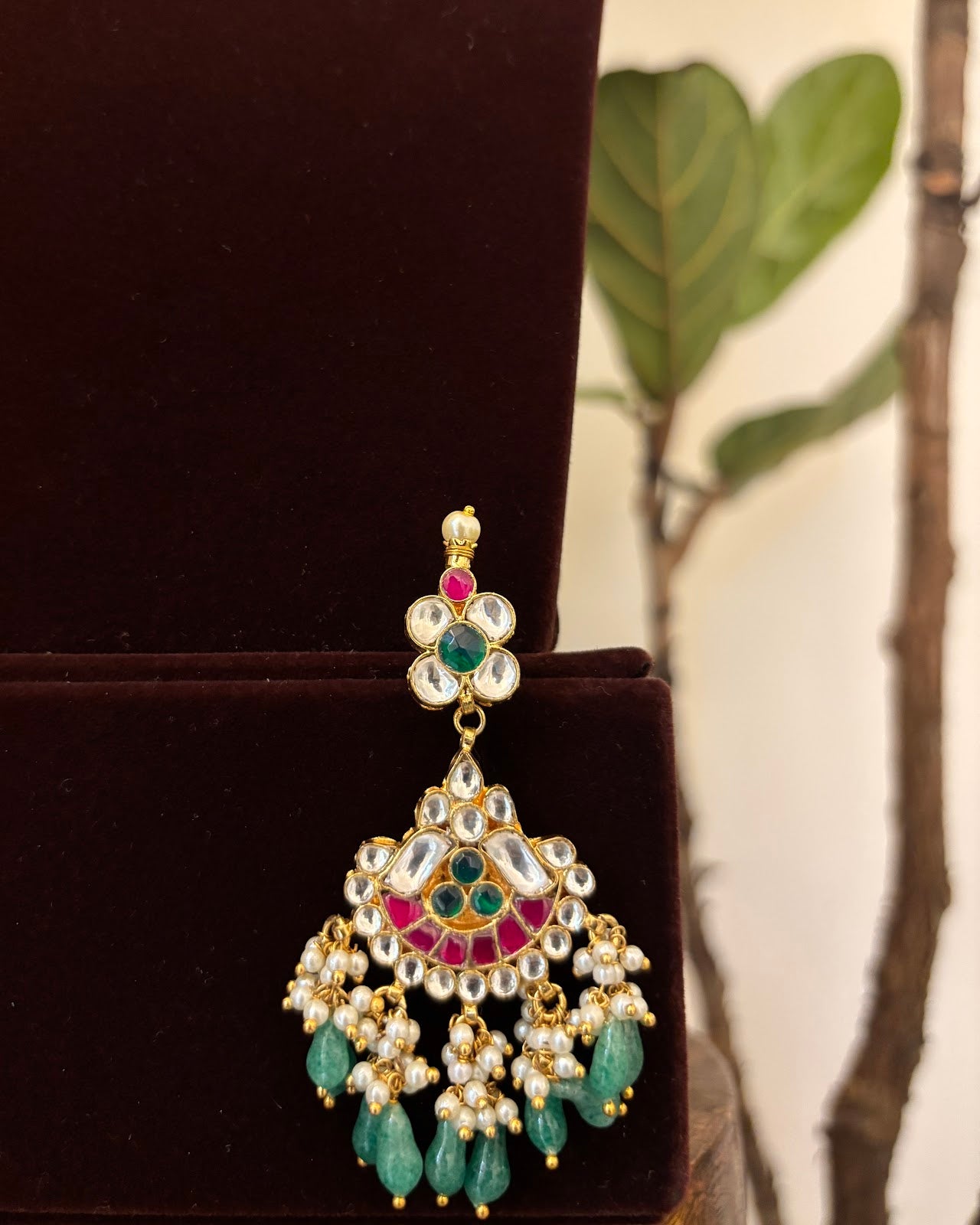 Royal Pachi Kundan Necklace & Earrings Set | Handmade Gold Plated | NC744