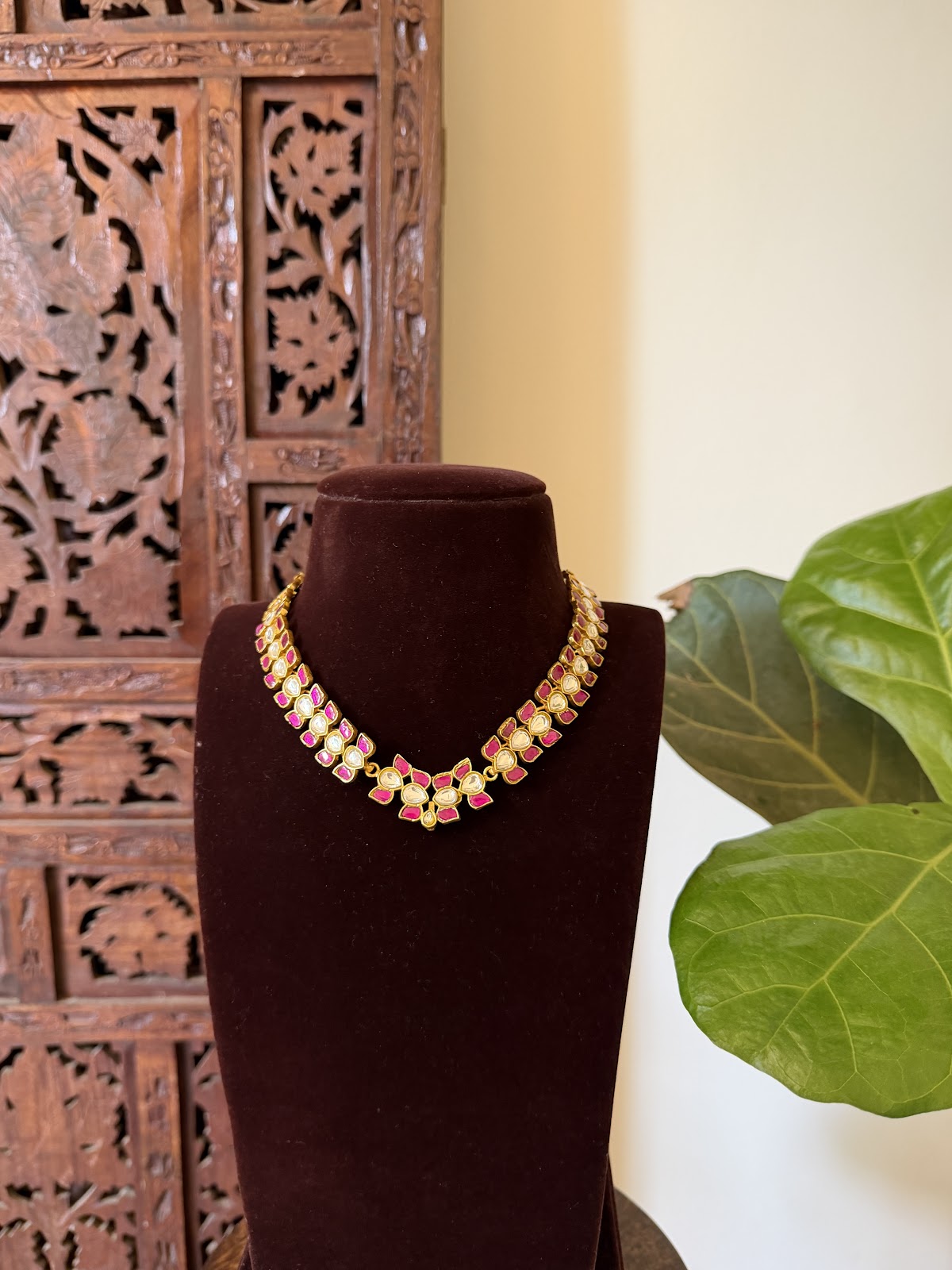 3 in 1 Jadau Kundan Necklace | Handmade Gold Plated | NC730