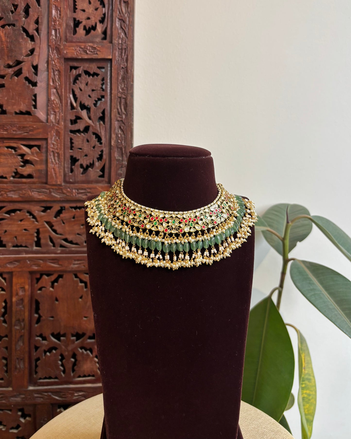 Multicolor Jadau Kundan Floral Necklace | NC352