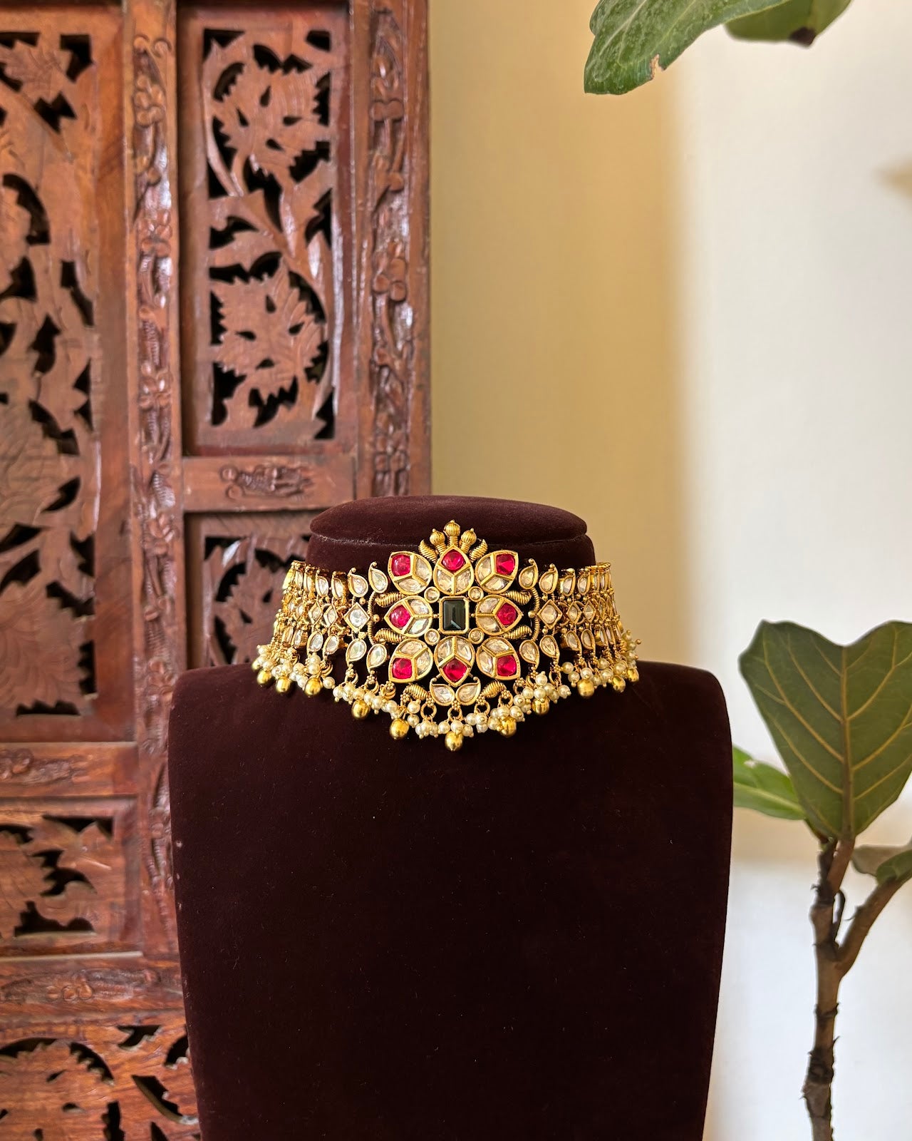 Statement Kundan Choker with Earrings  | NC747