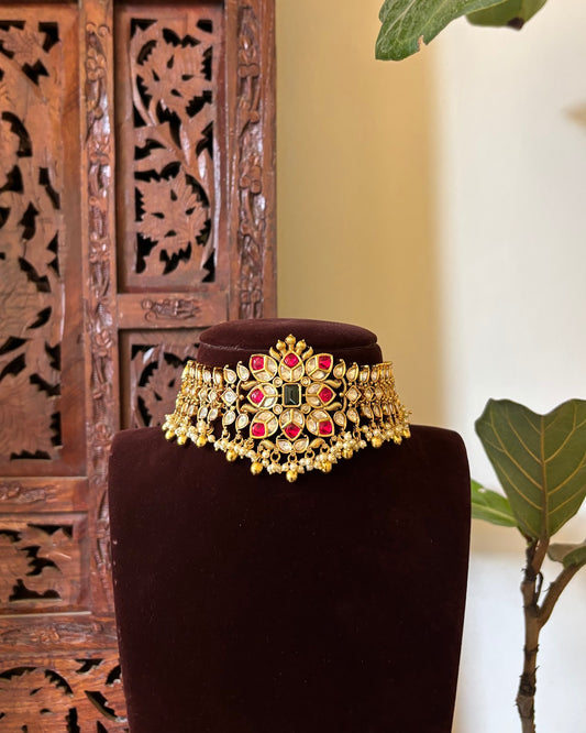 Statement Kundan Choker with Earrings  | NC747