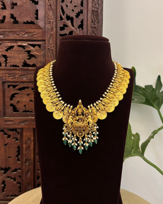Heritage Kaasu Haram Royal Lakshmi Pendant - NC687