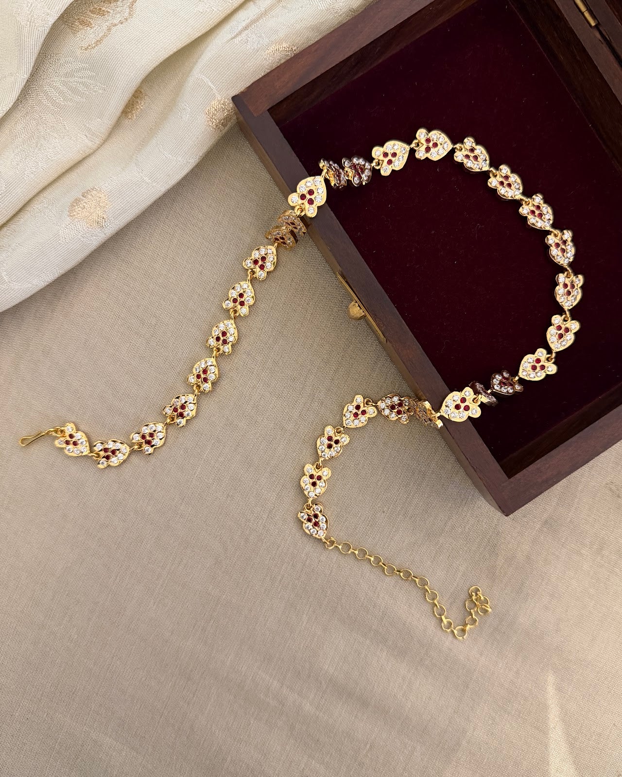 Vintage Impon Hip Chain | Ruby | WB041