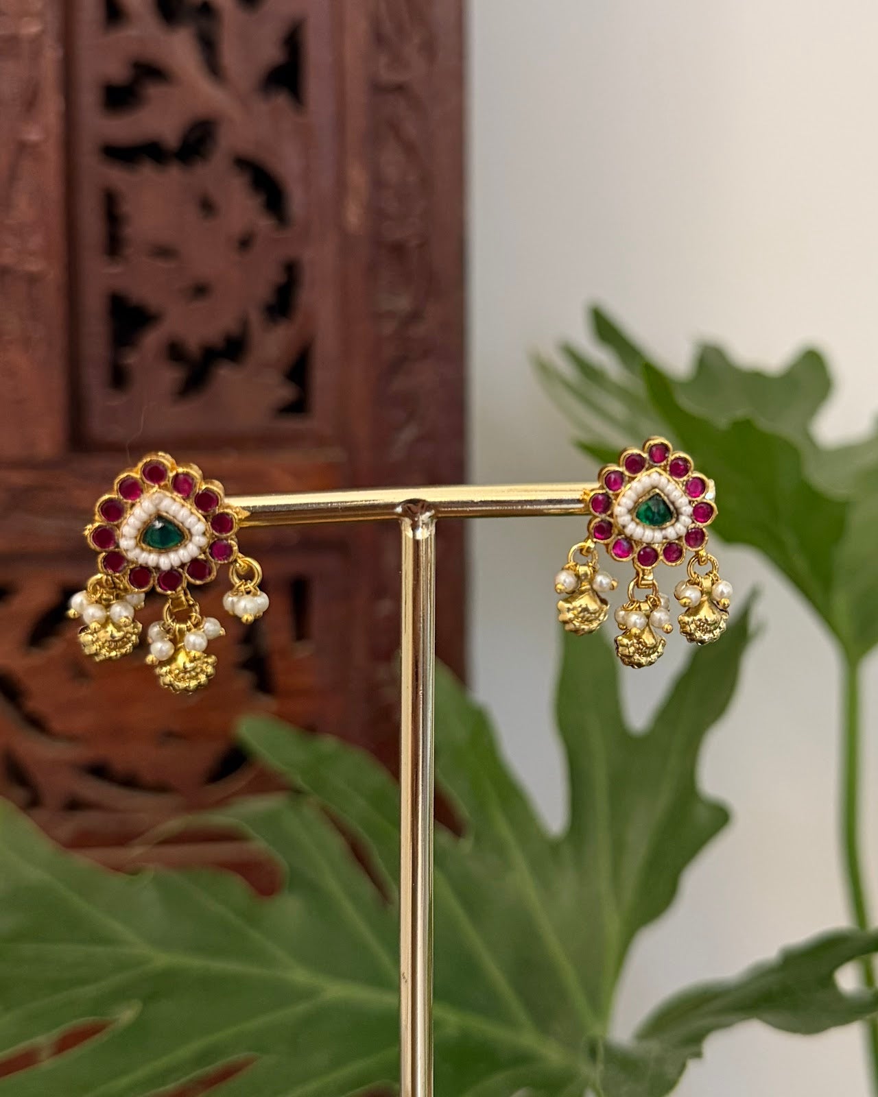 Kundan Chain Choker with Earrings NC696