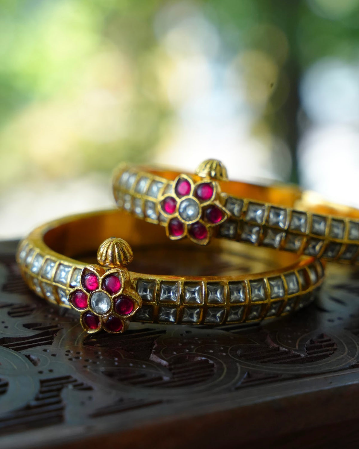 Jadau Kundan White Kada Bangle | BA151 | BA152 | BA153