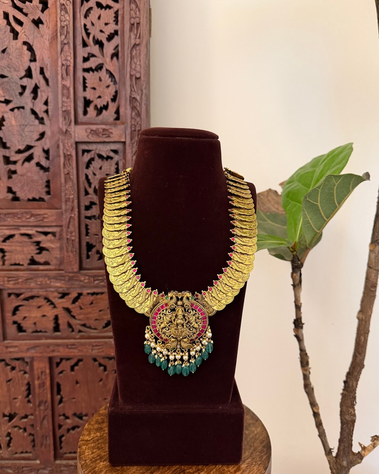 Royal Lakshmi Kaasu Necklace | Heritage-Inspired Handmade| NC778