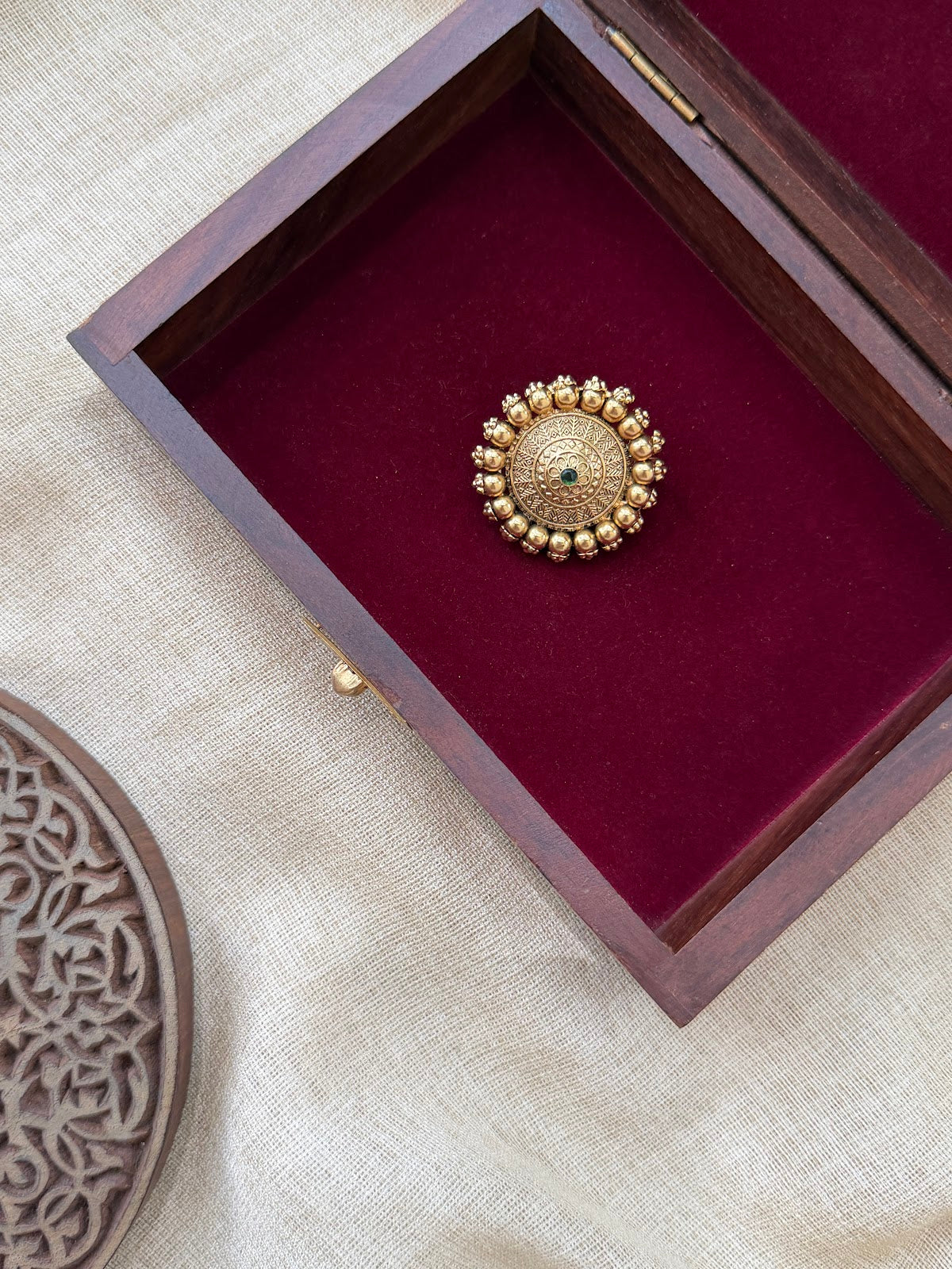 Elegant Antique Traditional Hair Pin | Gold Plated | HA409
