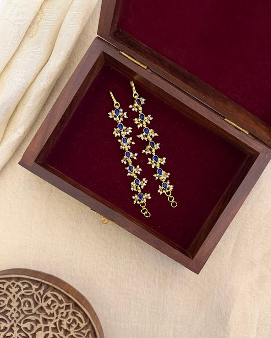 Kundan Straight Ear Chain EC209