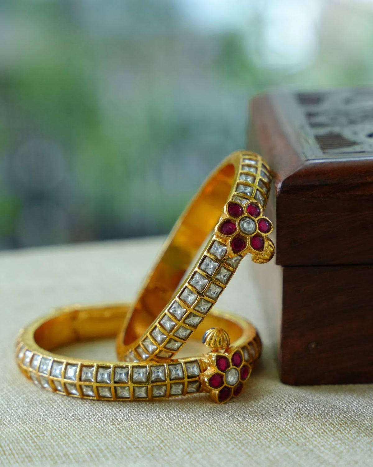 Jadau Kundan White Kada Bangle | BA151 | BA152 | BA153