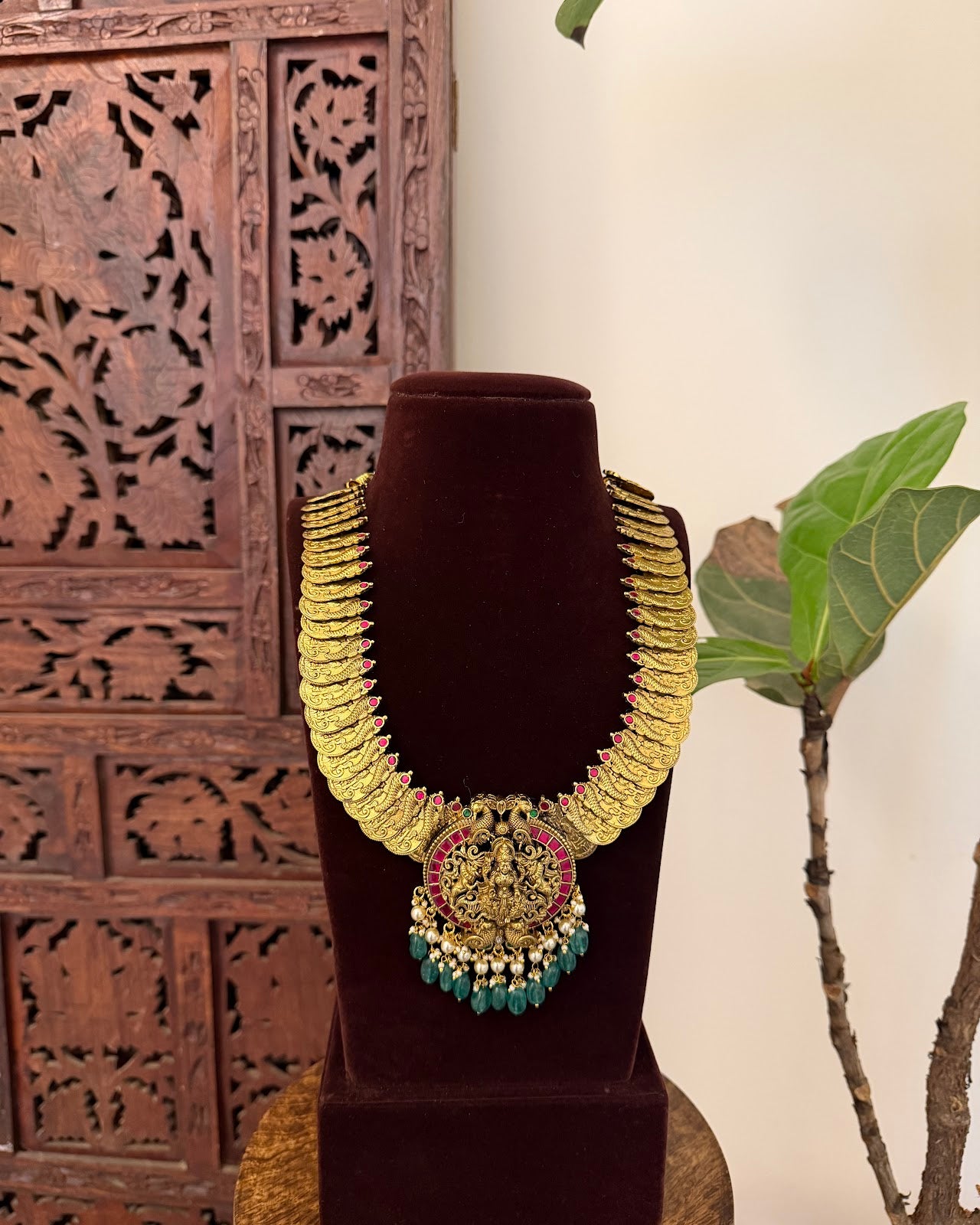 Royal Lakshmi Kaasu Necklace | Heritage-Inspired Handmade| NC778