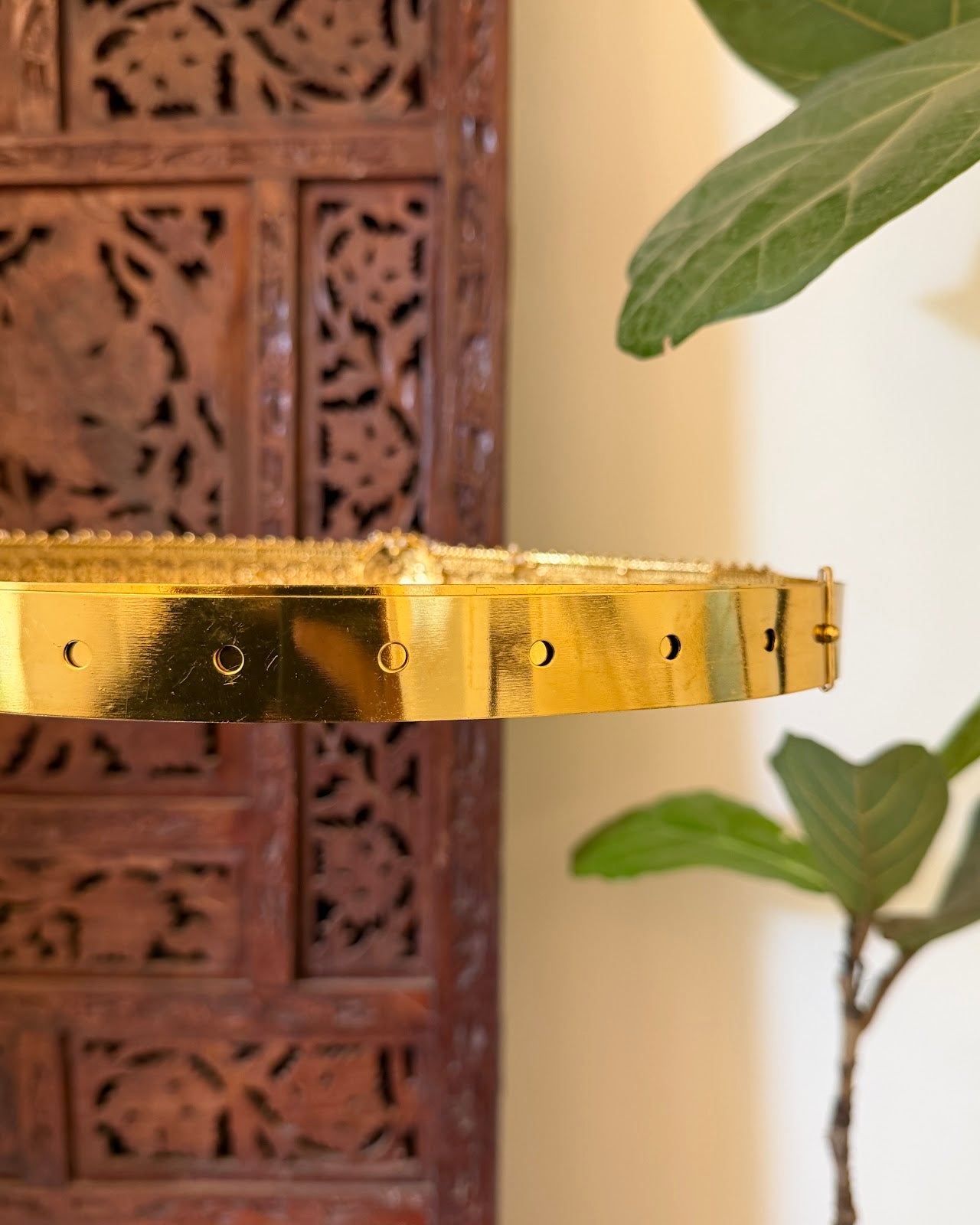 Floral Kundan Antique Waistbelt | Handmade Gold Plated | WB043