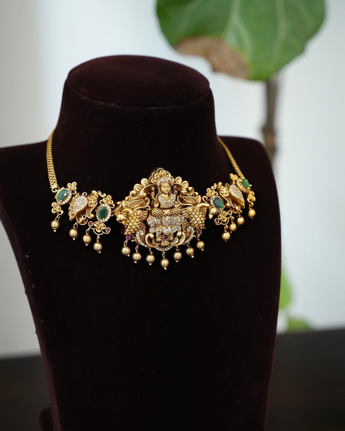 Royal Lakshmi Choker Set with Earrings | Heritage-Inspired Handmade | NC886