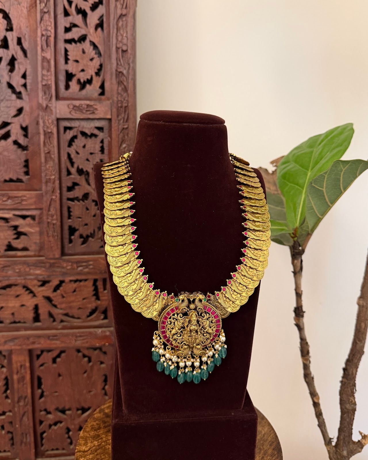 Royal Lakshmi Kaasu Necklace | Heritage-Inspired Handmade| NC778