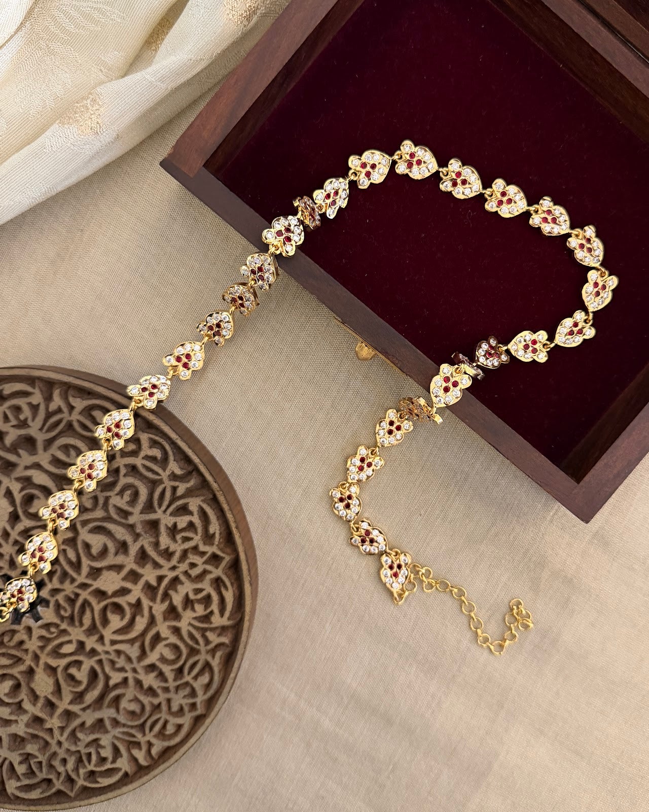 Vintage Impon Hip Chain | Ruby | WB041