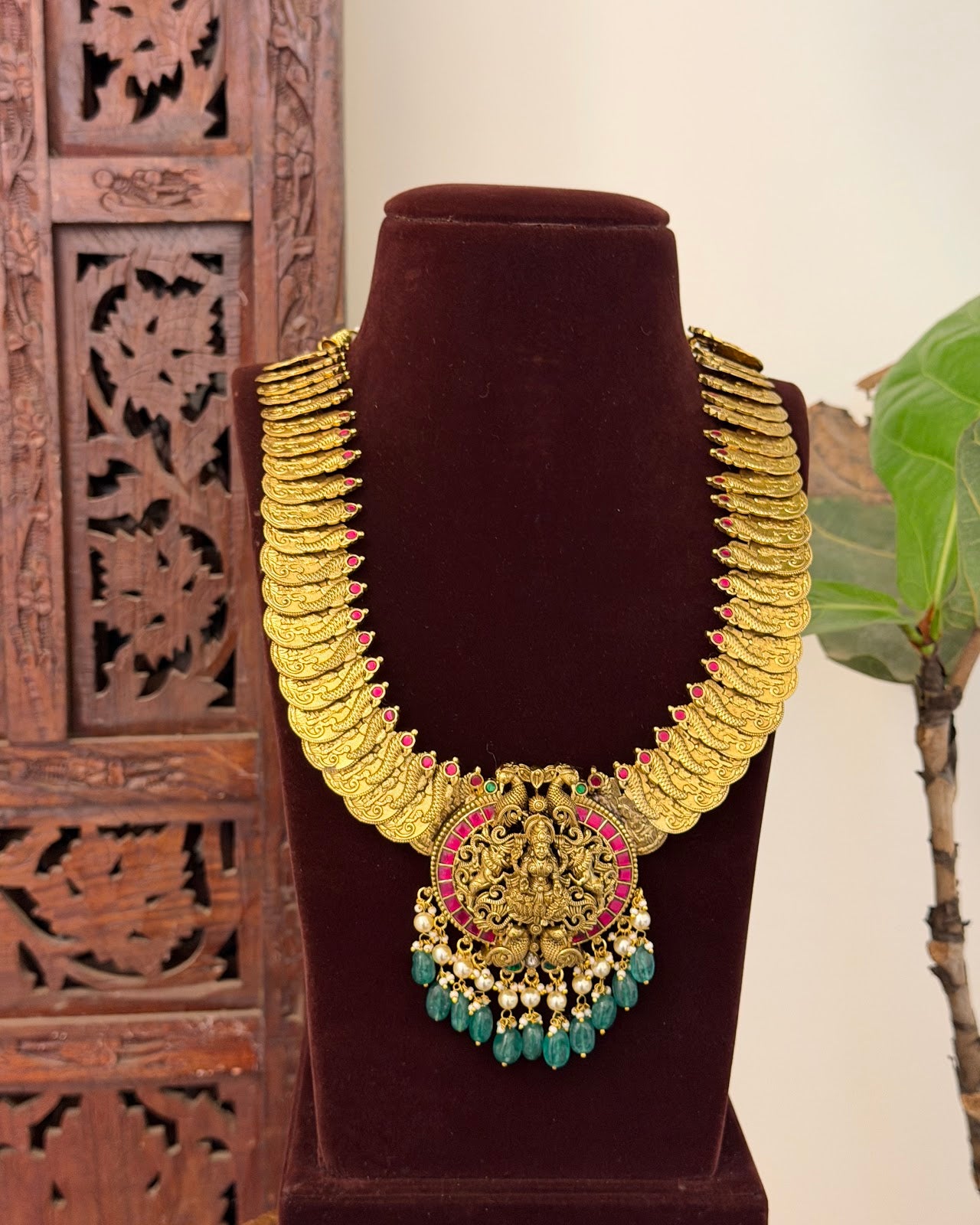 Royal Lakshmi Kaasu Necklace | Heritage-Inspired Handmade| NC778