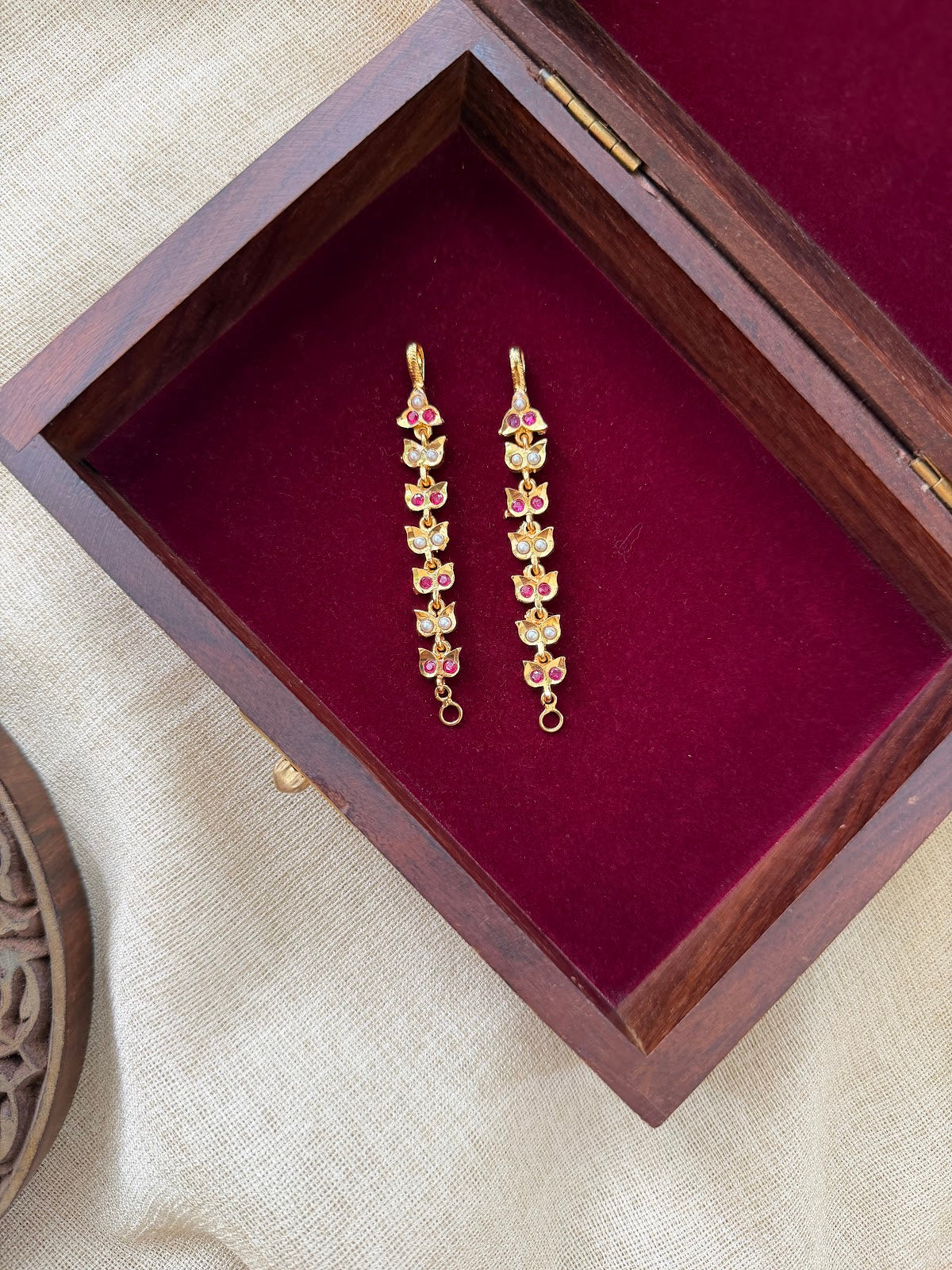 Vintage Impon Ear Chain – Heritage Floral Design EC255