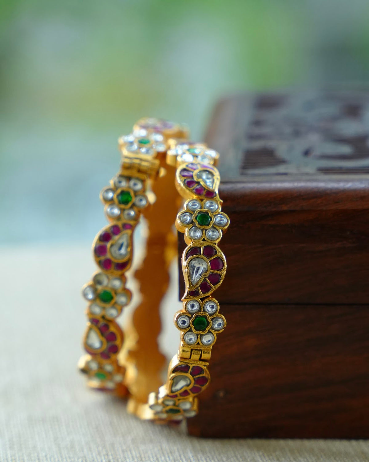 Multicolour Jadau Kundan Kada Bangle | BA163 | BA164 | BA165
