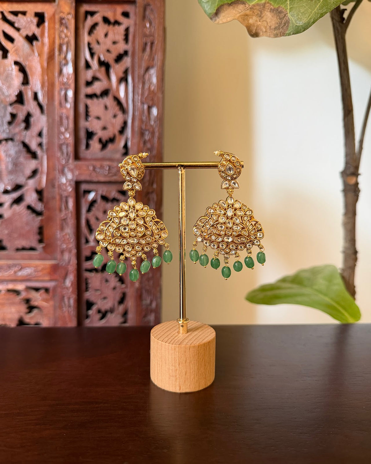 2 in 1 Jadau Kundan Mango Haram with Earrings | Handmade | NC883