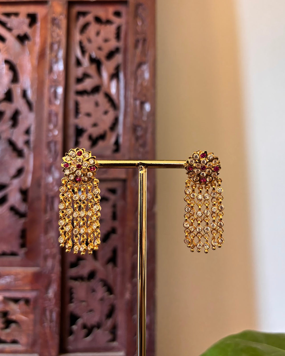 Vintage Impon Jhumkas | Handmade Gold Tone | ER499