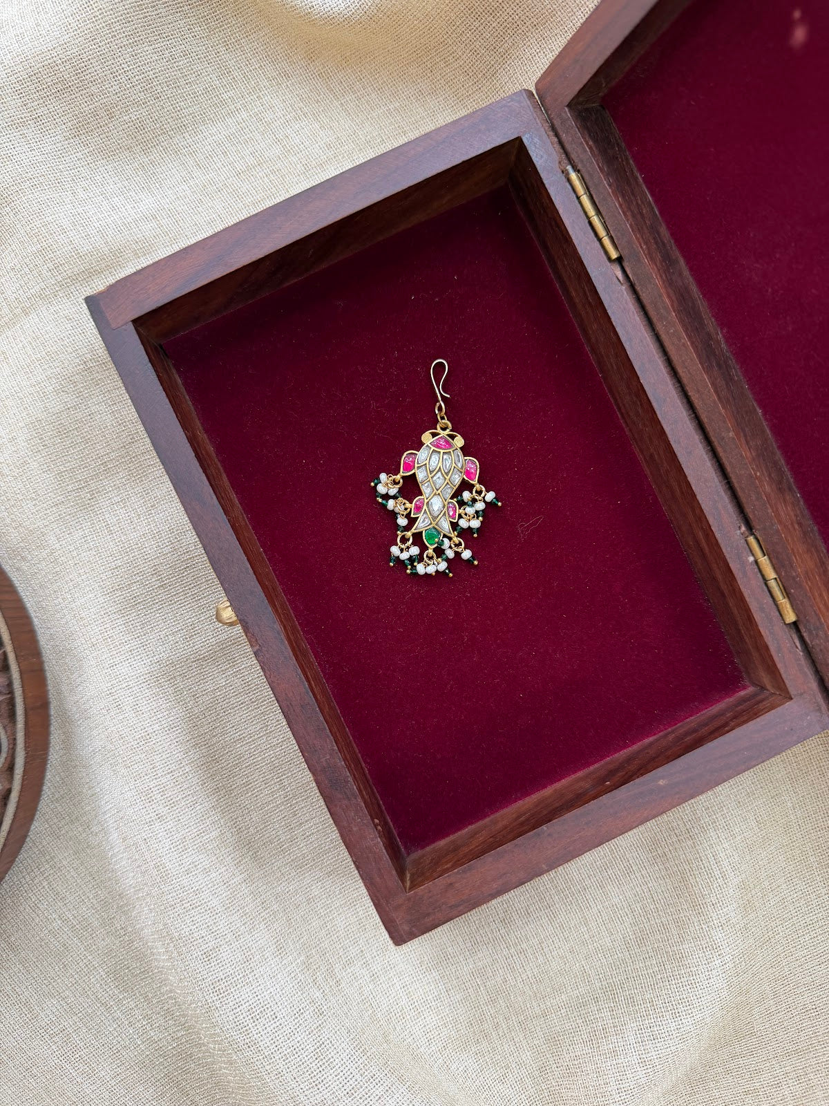 Royal Floral Jadau Maang Tikka | Multi Colour | Handmade Gold Plated | MT383
