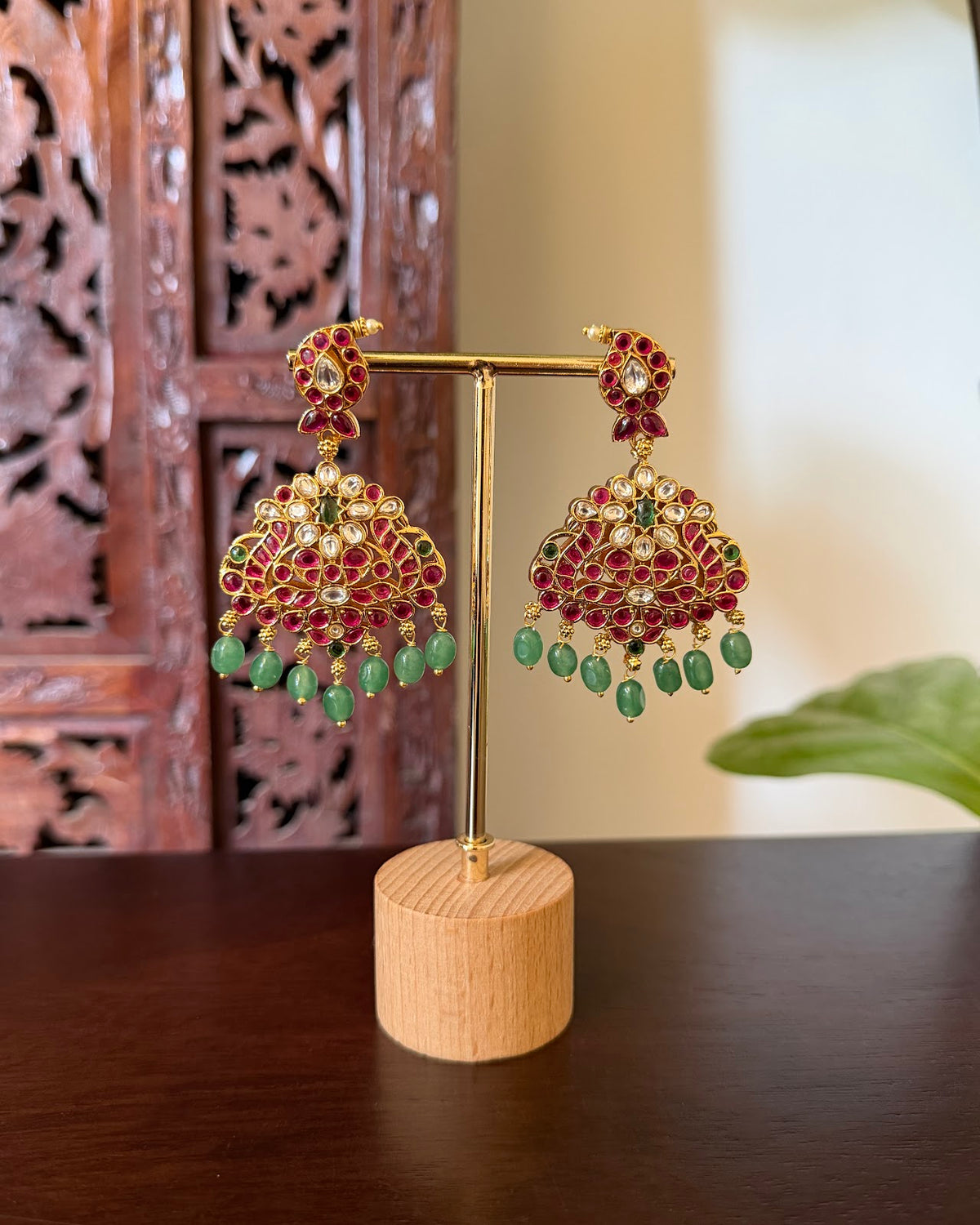 2 in 1 Jadau Kundan Mango Haram with Earrings | Handmade | NC883