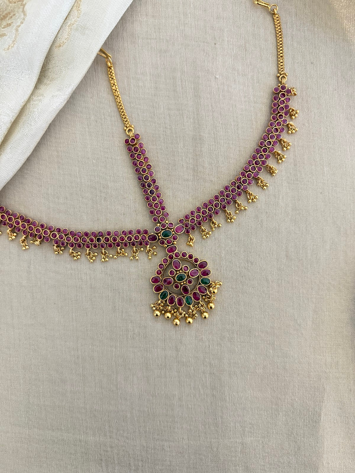 Ruby & Green Kundan Bridal Mathapatti MT339