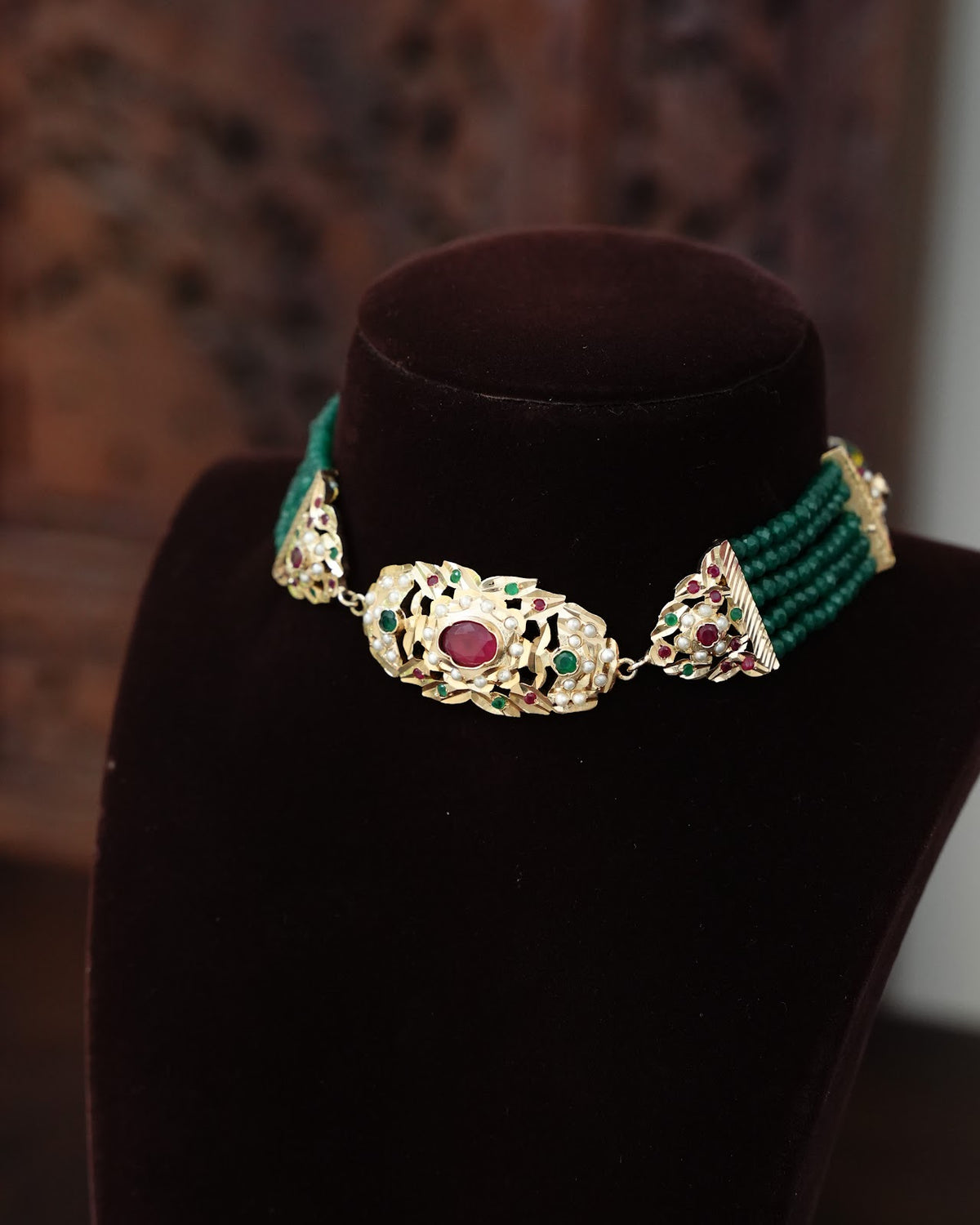 Nizam Hyderabadi Pearl Statement Choker | Handmade Gold Plated | NC898