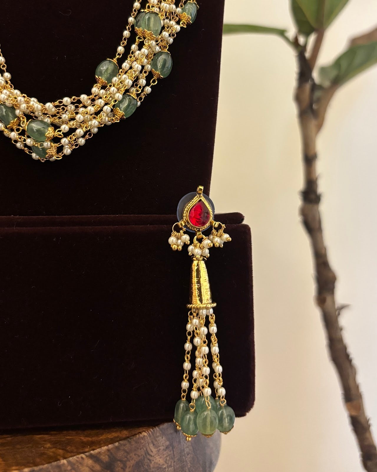 Royal Kundan Layered Necklace with Matching Earrings | Handmade Gold Plated | NC774