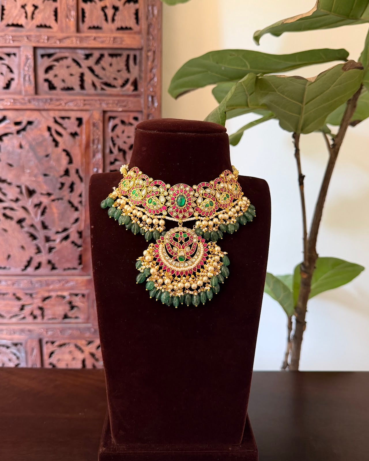 Jadau Kundan Multicolor Statement Choker | Handmade Gold Plated | NC807