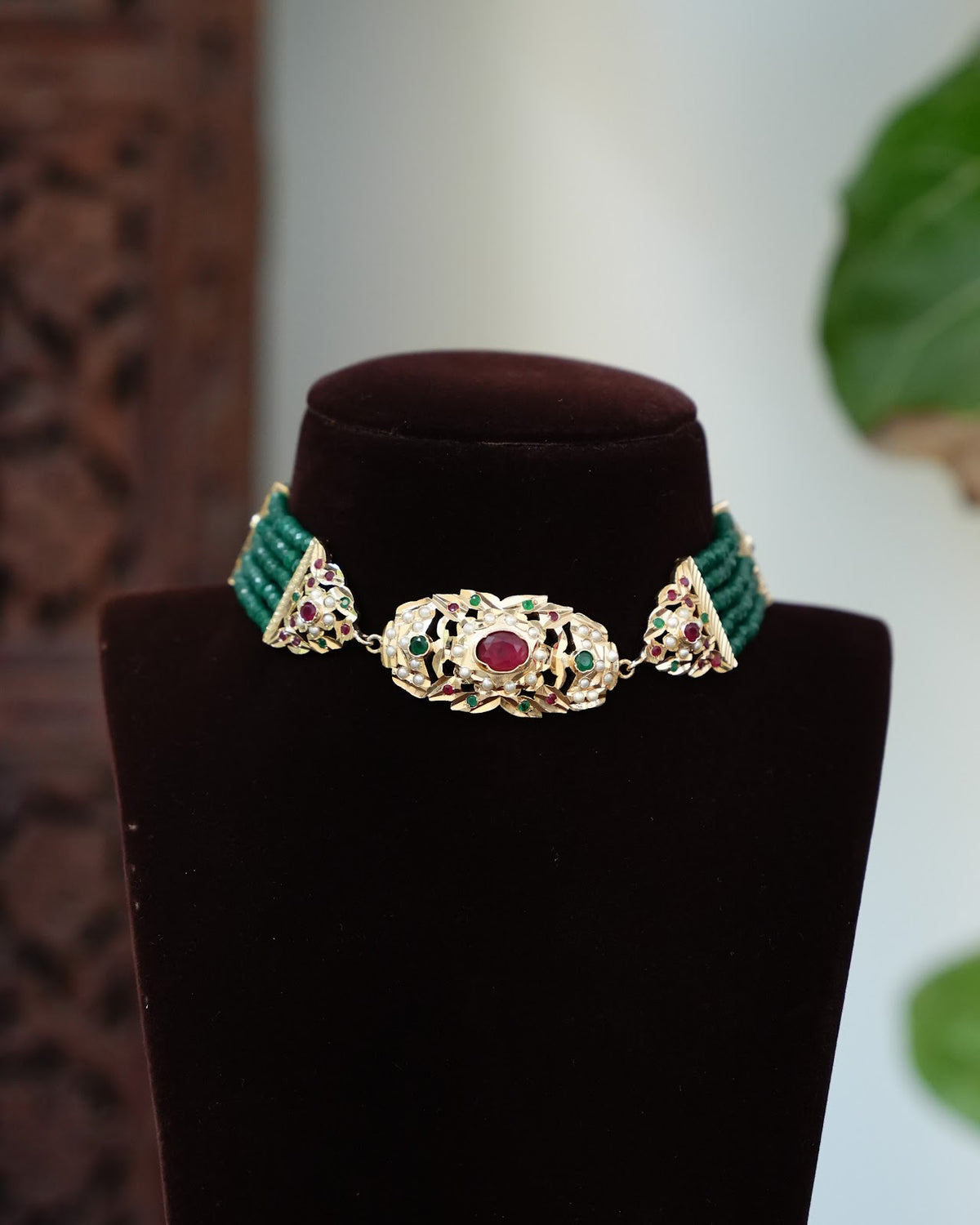Nizam Hyderabadi Pearl Statement Choker | Handmade Gold Plated | NC898