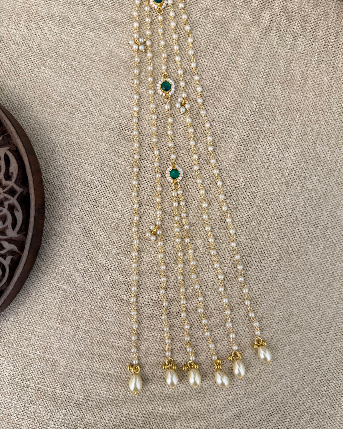Pearl Strand Hair Accessory | Handmade Gold Plated | HA389