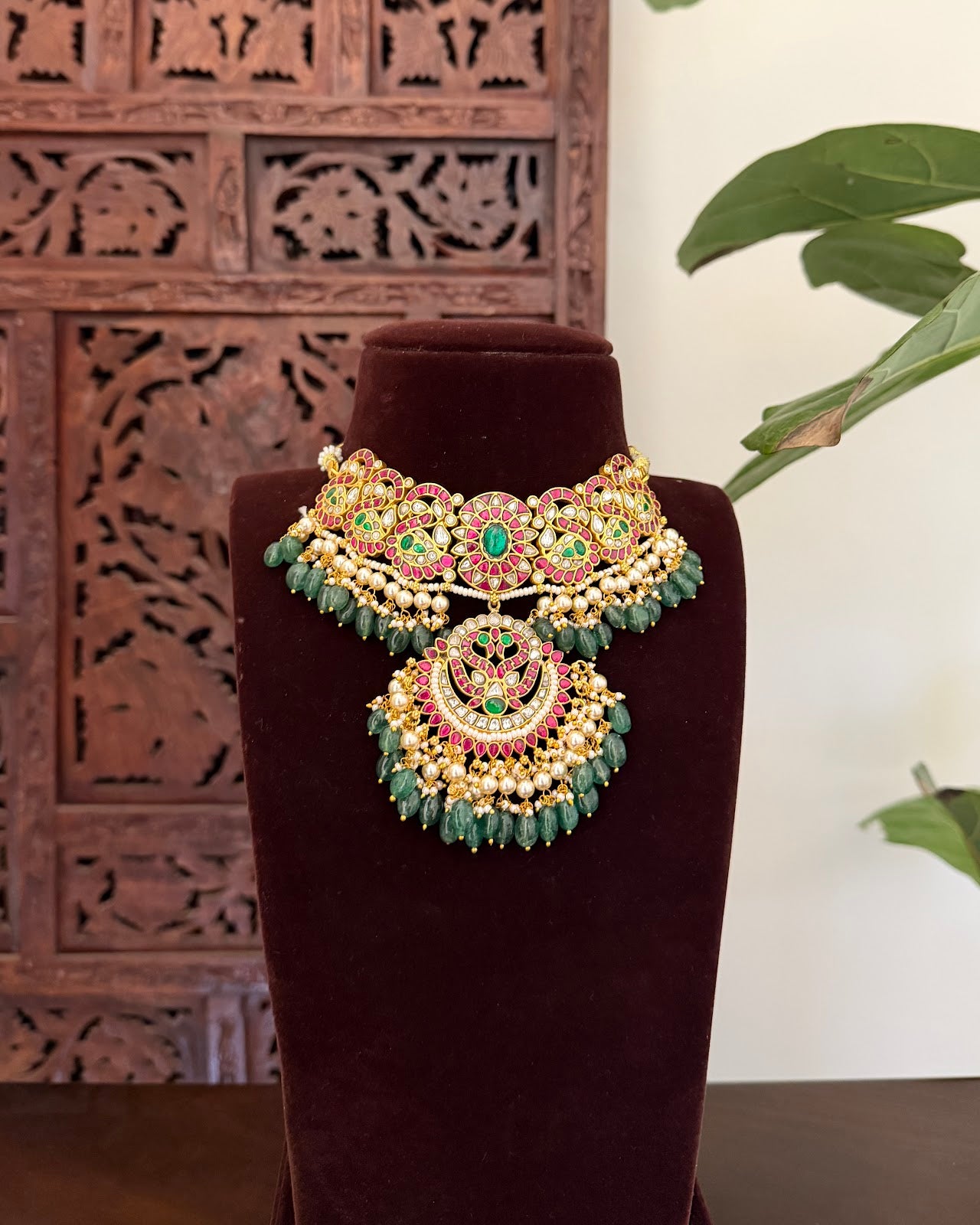 Jadau Kundan Multicolor Statement Choker | Handmade Gold Plated | NC807