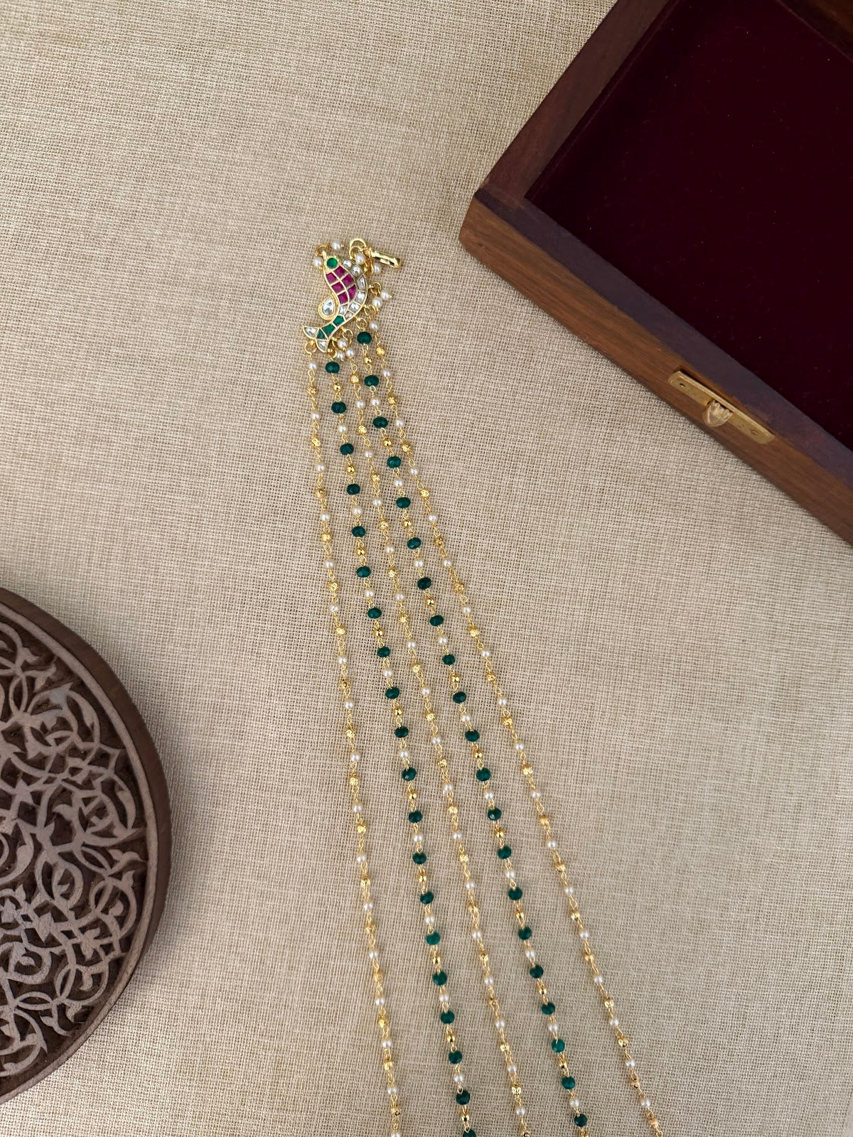 Strings of Pearls - Hair Accessory | Handmade Gold Plated | HA388
