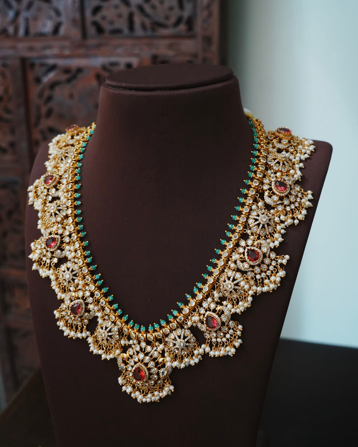 Victorian Guttapusalu Bridal Necklace Set  | NC934