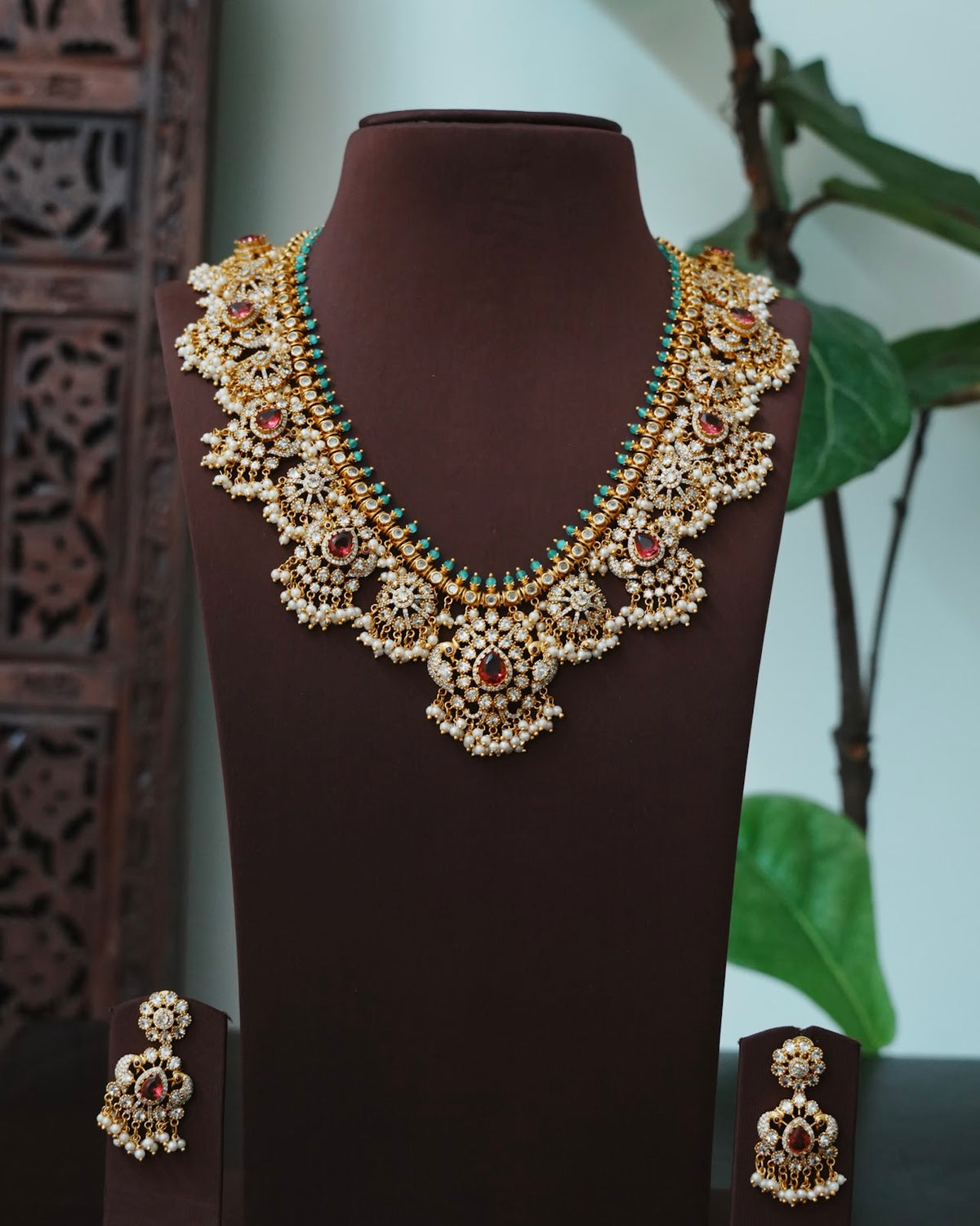 Victorian Guttapusalu Bridal Necklace Set  | NC934