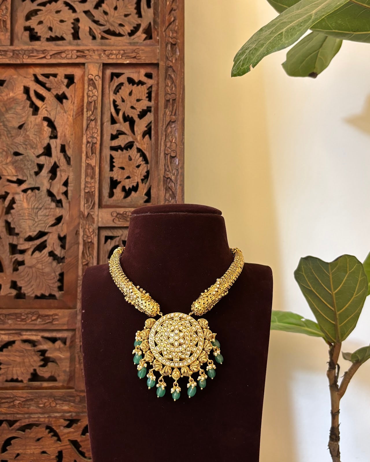 2 in 1 Jadau Kundan Antique Finish Kanti Necklace Set | NC756