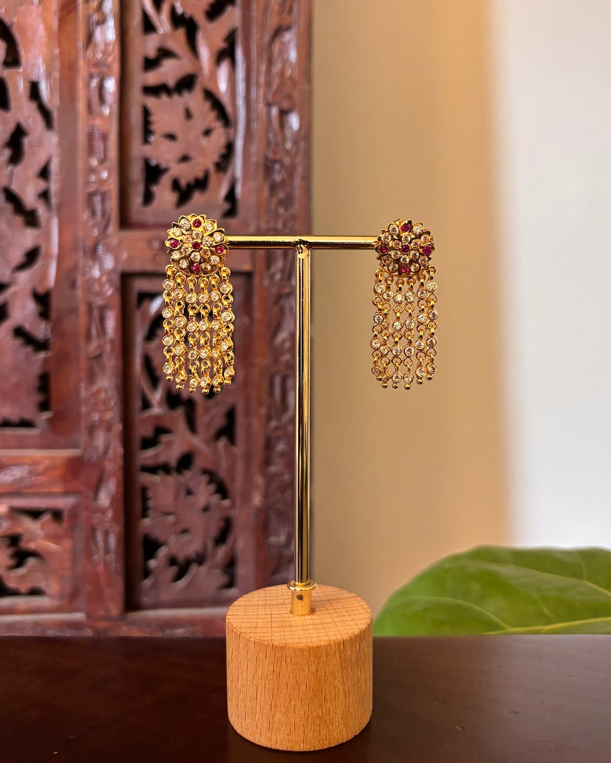 Vintage Impon Jhumkas | Handmade Gold Tone | ER499