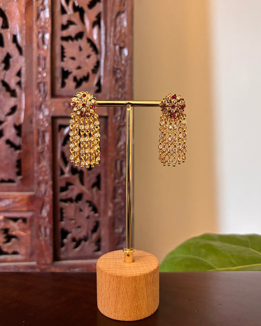 Vintage Impon Jhumkas | Handmade Gold Tone | ER499
