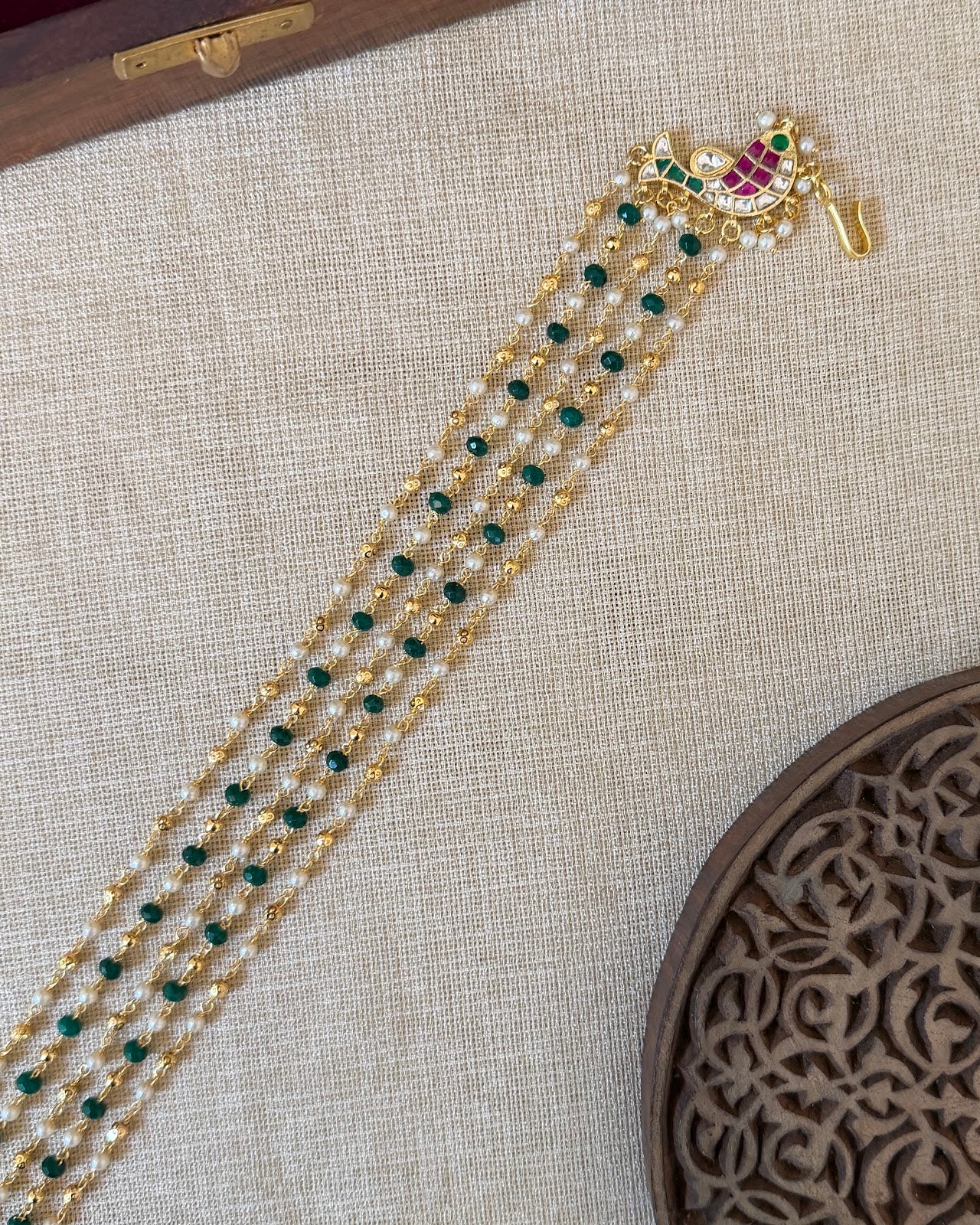 Strings of Pearls - Hair Accessory | Handmade Gold Plated | HA388