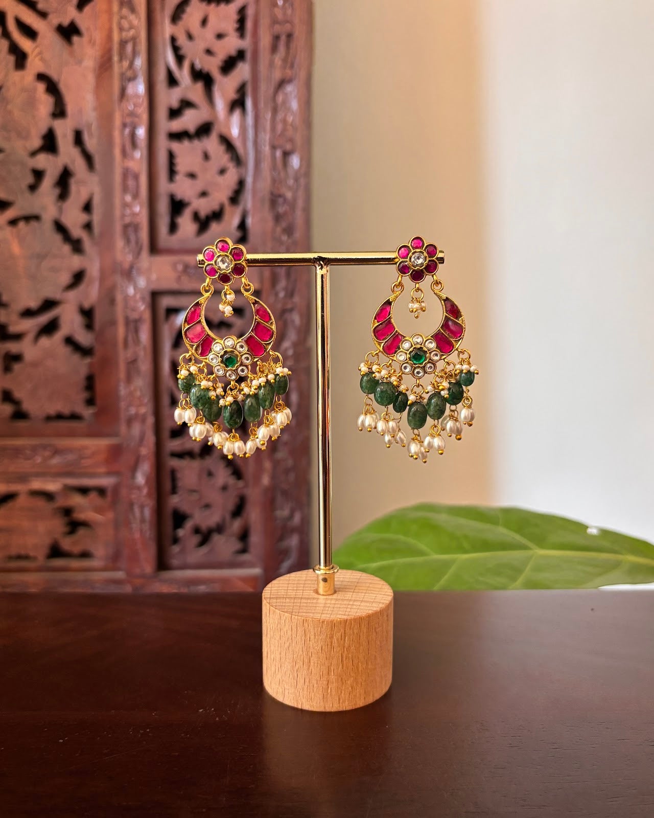 Blooming Jadau Jhumkas | Handmade Gold-Plated Traditional Earrings | ER491
