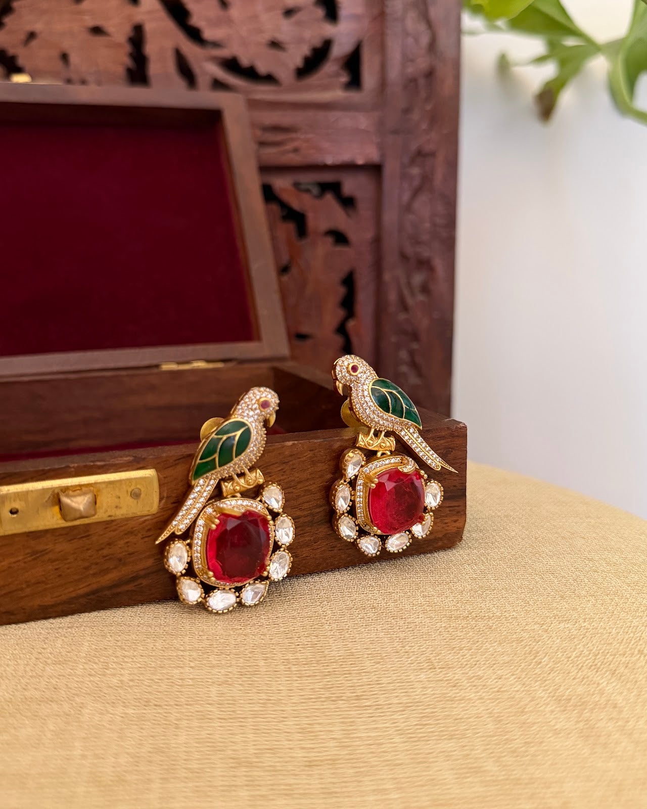 Peacock Stud Statement Earrings | ER408