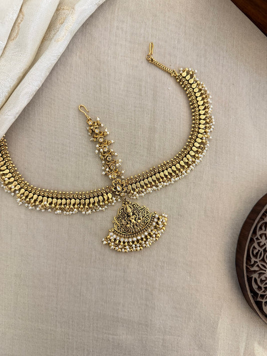 Antique Lakshmi Mathapatti With Pearl | MT330
