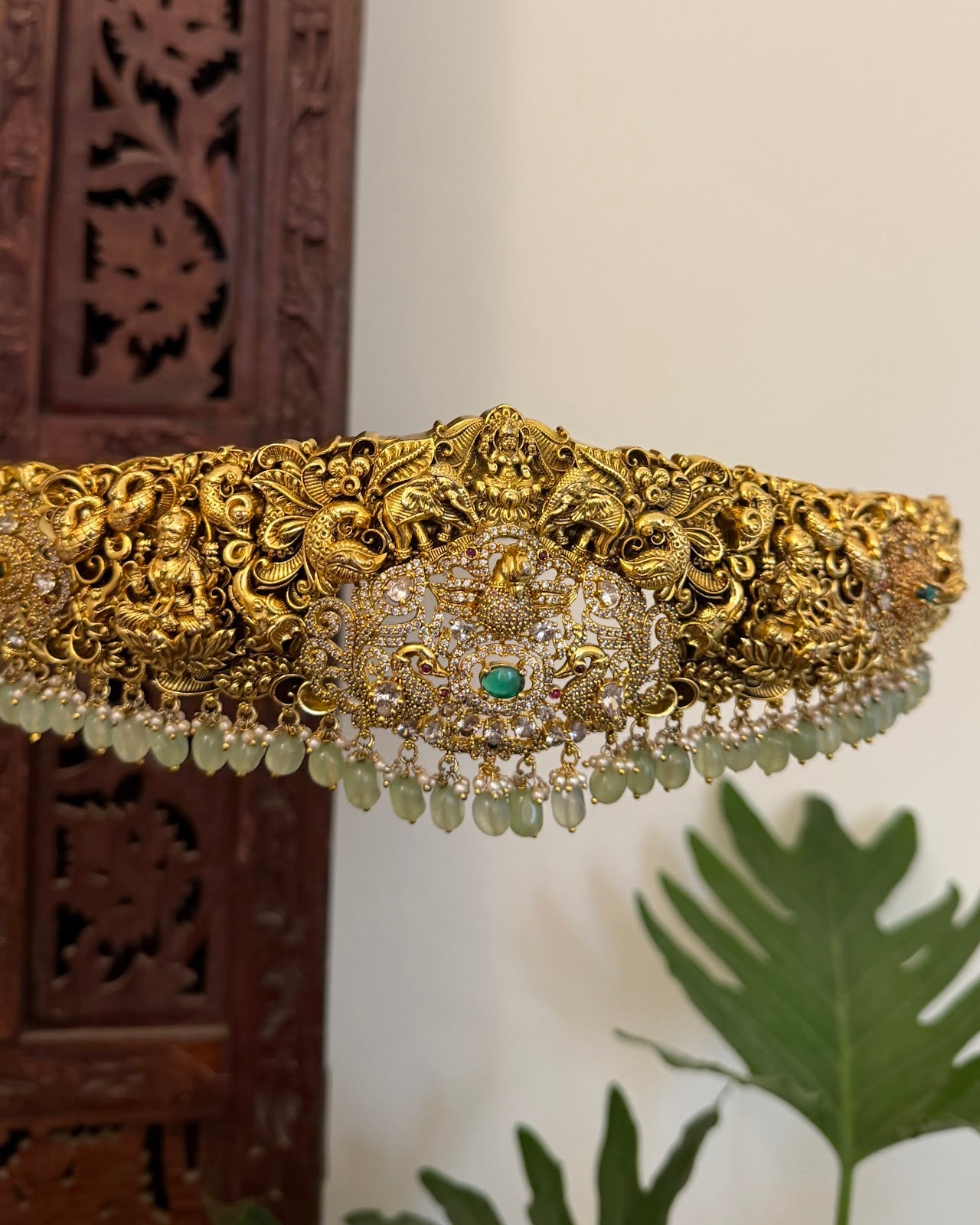 Antique Lakshmi Hip Belt AD Stones WB028