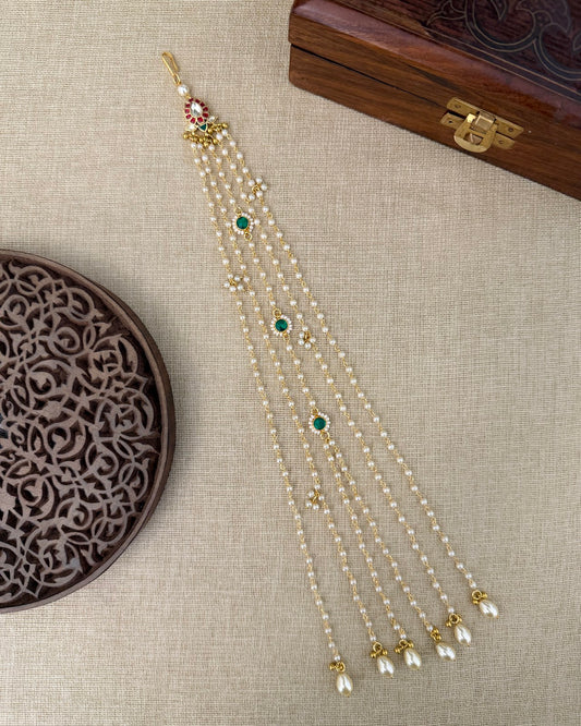 Pearl Strand Hair Accessory | Handmade Gold Plated | HA389