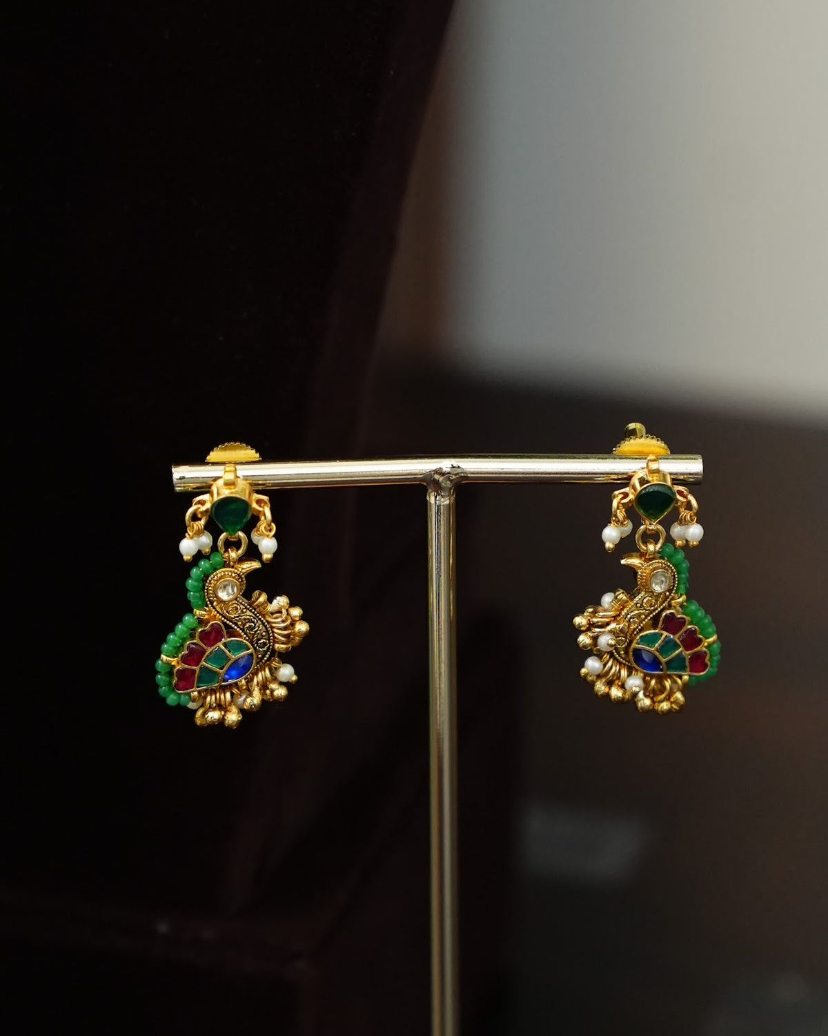 Swan Pearl Kundan Choker with Earrings for Kids | Handmade Gold Plated | NC899
