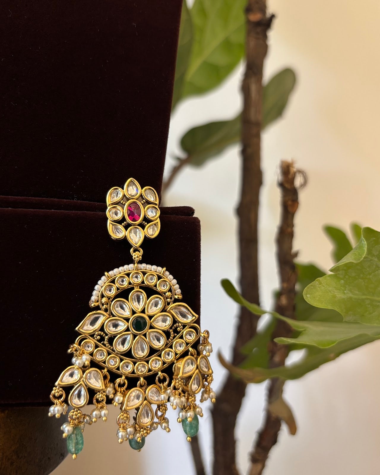 Royal Floral Victorian Choker Set | Handmade Gold Plated | NC775